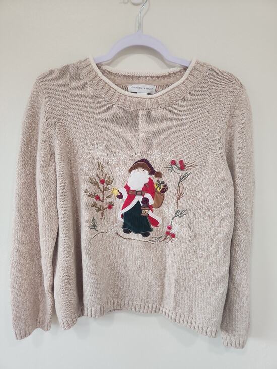 Christopher & banks Sweaters - Christopher & Banks Pullover Holiday Santa Christmas Sweater Women’s Sz Med